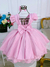 vestido rosa infantil festa luxo Jardim das Borboletas 1 Ao 4 anos na internet