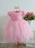 Vestido Infantil Jardim Encantado Rosa Borboletas Bosque Criança Festa Aniversário Luxo