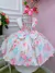 Vestido Infantil Rosa Buquê Flores Primavera Pérolas Luxo na internet