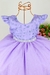 Vestido Infantil Lilás De Festa Busto C/Renda Cinto de Perolas e Tule de Brilho 1 ao 16 anos na internet