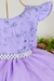 Vestido Infantil Lilás De Festa Busto C/Renda Cinto de Perolas e Tule de Brilho 1 ao 16 anos