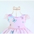 Vestido Infantil Rosa Floral Jardim das Borboletas Encantado Luxo - comprar online