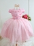 Vestido Festa Juvenil Jardim Das Borboletas Pérolas Pedrinhas Rosa Bordado 4 Ao 16