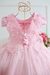 Vestido Festa Juvenil Jardim Das Borboletas Pérolas Pedrinhas Rosa Bordado 4 Ao 16
