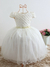 Vestido Infantil Off White Batizado Casamento Daminha 4 a 12