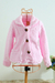 Casaco Infantil Rosa Pelinhos Menina Quentinho Blusa de Frio de Festa