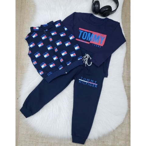 Conjunto Moletom Frio Infantil Agasalho Menino e Menina 3 peças