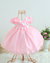 Vestido De Festa Infantil Rosa Borboletas Verde Jardim Encantado Luxo