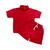 Roupa Mauricinho Liso Shorts Camisa Infantil Menino Social Moda Praia Leve Verão - Kafashion