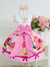 Vestido Doces Infantil Confeitaria Cupcakes Candy Colorido - Kafashion