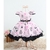 Vestido Infantil Princesa Pandinha Rosa Roupa De Urso Coração Luxo - loja online