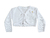Bolero Linho Quentinho Casaquinho Branco Rosa Bebê Menina