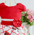 Vestido Vermelho Infantil Floral Daminha Casamento Festa Menina - Kafashion