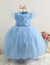 Vestido Infantil Jardim Encantado Encanto Azul Borboletas - comprar online