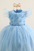 Vestido Infantil Jardim Encantado Encanto Azul Borboletas na internet