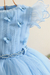 Vestido Infantil Jardim Encantado Encanto Azul Borboletas - Kafashion