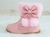 Bota Feminina Infantil Botinha Coturno Verniz Cano Curto Zíper Macia Confortável Rosa ou Preta do 20 ao 27 - Kafashion