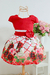 Vestido Vermelho Infantil Floral Daminha Casamento Festa Menina na internet