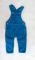 Jardineira Bebê Infantil Veludo Festa Menino Jeans Azul Cinza - comprar online