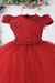 Vestido Vermelho Infantil Renda Luxo Natal Daminha Festa 1 ao 4 - comprar online