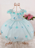 Vestido Infantil Verde Água Jardim das Borboletas Festa Luxo 1 ao 4 anos - comprar online