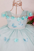 Vestido Infantil Verde Água Jardim das Borboletas Festa Luxo 1 ao 4 anos na internet