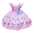 Vestido Com Estampa De Doces Infantil Temático Confeitaria de Luxo