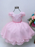 Vestido Rosa Infantil Daminha Da Festa 4 Ao 12 Anos