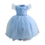 Vestido Infantil Jardim Encantado Encanto Azul Borboletas