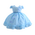 Vestido Azul Jardim Encantado Infantil Princesa Cinderela Borboletas 1 ao 3