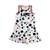 Vestido Infantil Poá Malha Paetê Pandinha Off Bolinha Oferta
