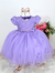 Vestido Lilás Infantil Temático Jardim Encantado de Borboletas 1 a 3 Anos - comprar online