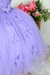 Imagem do Vestido Lilás Infantil Temático Jardim Encantado de Borboletas 1 a 3 Anos