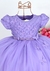 Vestido Lilás Infantil Temático Jardim Encantado de Borboletas 1 a 3 Anos - Kafashion
