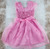 Vestido Branco Batizado Rosa Vermelho Bordado Batizado Daminha de Casamento Festa - comprar online