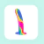 Dildo com Ventosa - Go Play Rainbow - A Sós- 17,4 cm x 3,5 cm - LOJA MENÁT | Bem-Estar Sexual e Saúde Íntima