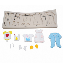 Molde Silicona Baby Shower Ropa Bebé - comprar online