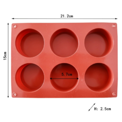 Molde Silicona Bañar Alfajores X6 Cav. - comprar online