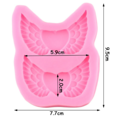 Molde Silicona Corazones Con Alas x2 cav - comprar online