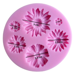 Molde Silicona Flores Margaritas x6 cav - comprar online