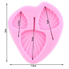 Molde Silicona Hojas de Palma Abanico x3 Tamaños - comprar online