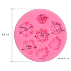 Molde Silicona Flores Y Hojas Monstera x7 cav - comprar online