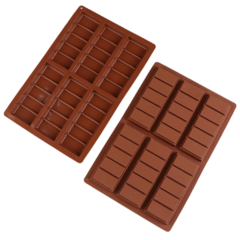 Molde Silicona x6 Tableta Barras de Chocolate