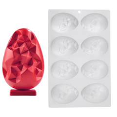 Molde Silicona Huevos de Pascua Diamante x8 cav