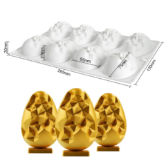 Molde Silicona Huevos de Pascua Diamante x8 cav - comprar online