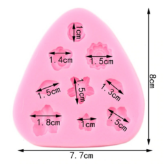 Molde Silicona Mini Flores x9 cav - comprar online