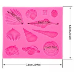 Molde Silicona Caracoles x10 diseños - comprar online