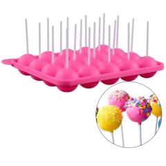 Molde Silicona para Cakepop x20 cav + 50 Palitos