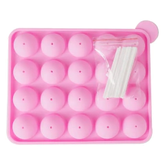 Molde Silicona para Cakepop x20 cav + 50 Palitos - Bakery Cake
