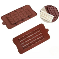 Molde Silicona Tableta Chocolate x24 cav